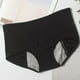 thumbnail image 2 of Ropa interior menstrual Prolriy para mujer, bragas a prueba de fugas, ropa interior femenina, pantalones de cintura fisiológica, ropa interior de algodón para mujer, ropa interior femenina negra L, 2 of 3