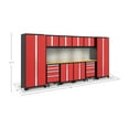 thumbnail image 4 of NewAge Products Bold Series Red 12 Piece Cabinet Set, Heavy Duty 24-Gauge Steel Garage Storage System, Slatwall / LED Lights Included, 4 of 14