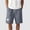Dark Gray, variant on TKKCS Mens Casual Drawstring Shorts- Elastic Waist Breathable Flat Front Lightweight Daily Wear Summer Beach Shorts with Pockets Gray Size 2XL