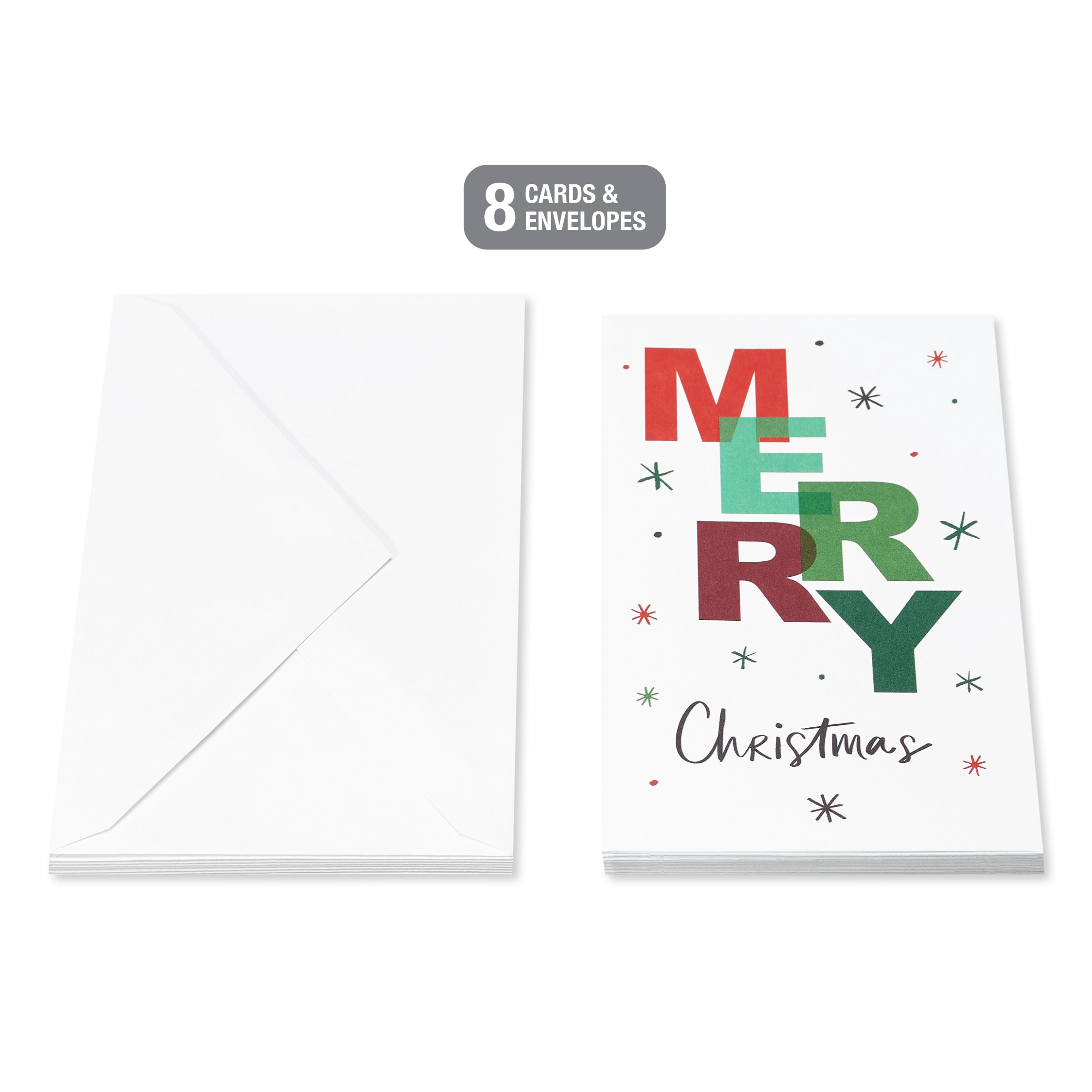 American Greetings Christmas Greeting Card Money/Gift Card Holder Bundle, Wonderful Season (8-Count)