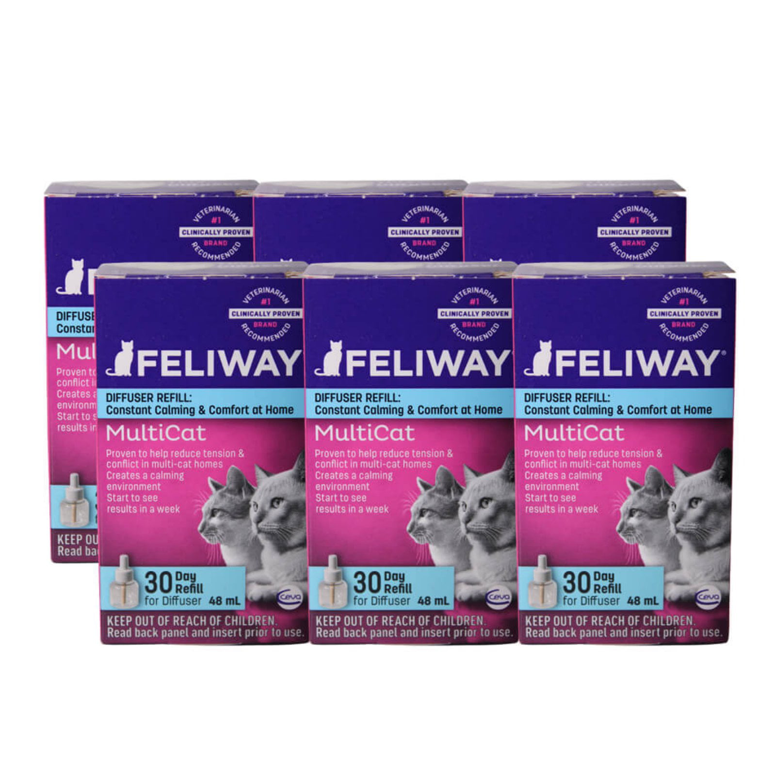 Feliway MultiCat Calming Pheromone Diffuser Refill Pack for Cats