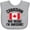 AC-Heather Grey, variant on Inktastic Canada Flag Awesome Canadian Boys or Girls Baby Bib