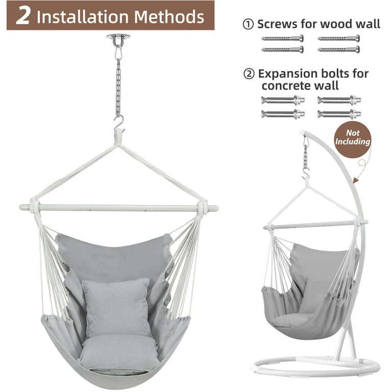 Large Hammock Chair Swing Relax Hanging Rope Swing Chair with
