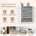 thumbnail image 3 of Giantex 2 Door Storage Base Cabinet, Freestanding Floor Cabinet, Kitchen Cupboard Storage Organizer, White, 3 of 8