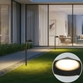 thumbnail image 3 of C Cattleya 12-Pack 26.25inch 5W Low Voltage Matte Black Aluminum LED Outdoor Landscape Path Lights, 3 of 8