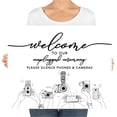 thumbnail image 2 of Koyal Wholesale Modern Unplugged Ceremony Wedding Canvas Guestbook, Minmalist Welcome to our Unplugged Ceremony, 2 of 3