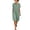 Mint Green, variant on Women's V Neck Short Sleeve Midi Dress Surplice Front With Pockets Loose Fit Casual Linen Blend Summer Dress