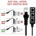 thumbnail image 5 of Cable de distribución Ethernet RJ45, adaptador de cable de extensión de red LAN Ethernet Distribuidor macho RJ45 con 3 hembras para adaptador director Ethernet Super Cat5,, 5 of 5
