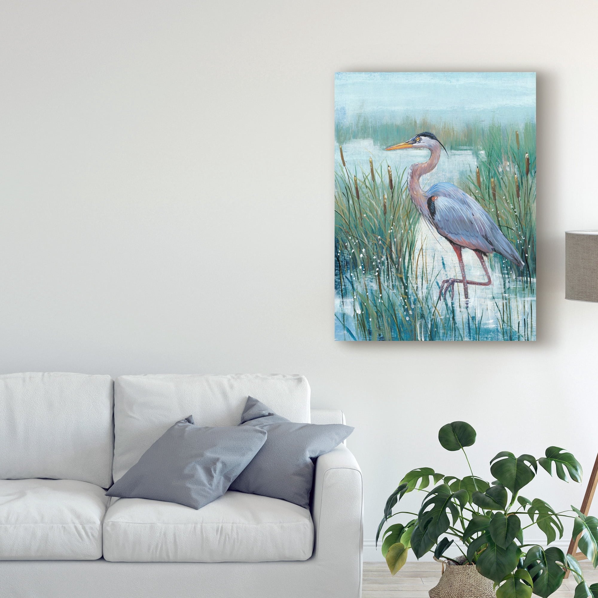 Trademark Fine Art 'Marsh Heron II' Canvas Art by Tim OToole