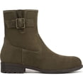 thumbnail image 2 of Vionic Women's Jill Zip Short Boot Dark Olive Suede 7.5M, 2 of 6