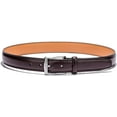 thumbnail image 5 of Men's Genuine Leather Dress Belt with Classic Fashion Design for Work Business and Casual (esWine, 46), 5 of 6
