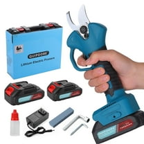 QUIPDORE 21V Cordless Electric Pruning Shears with 2 x 1500mAh Lithium Batteries and Fast Charger