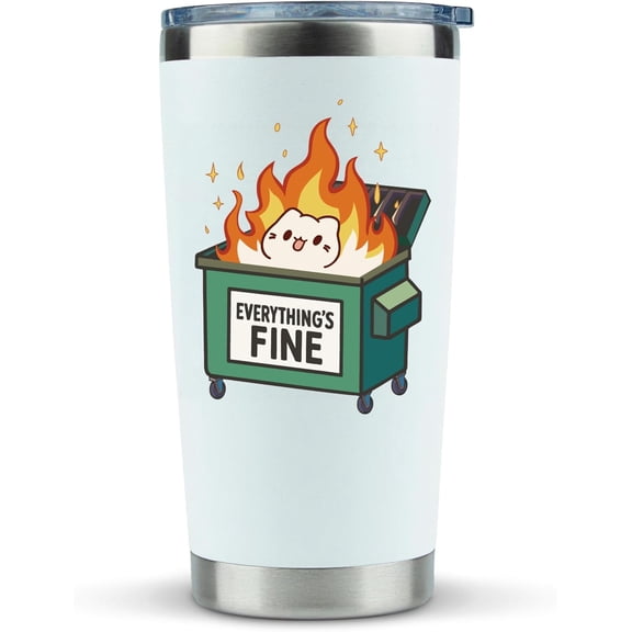 White Elephant Gifts for Adults 20 OZ Stainless Steel Tumbler-Funny Office Gag Secret Santa Gift for Coworker