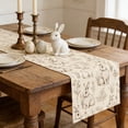 thumbnail image 5 of Wooowa Easter Festival Theme Table Runner with Bunny Egg Floral Print, for Holiday Party Dining Table and Home Scene Decoration, 5 of 6