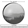 thumbnail image 2 of Housse de Pneu de Rechange Robuste Arbres et Montagnes dans un Paysage Brumeux Protège-Roues en Polyester Imperméable Housses de Roues Paysage Brumeux Abstrait Housse de Pneu pour Roulotte Remorque Camion VUS Universel 13 Po, 2 of 8