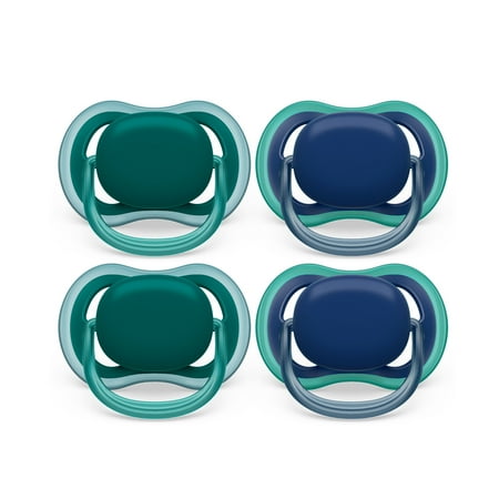 Philips Avent Ultra Air Pacifier - 4 X Light, Breathable Baby Pacifiers For Babies Aged 6-18 Months, Bpa Free with Sterilizer Carry Case (Model SCF085/52)