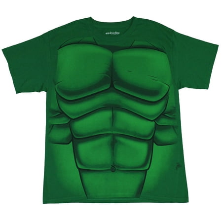 Hulk (Marvel Comics) Mens T-Shirt - Simple Incredible Abs & Chest No