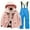 Blue, variant on Gyujnb Children's Ski Suit Fleece Multi Pocket Jacket and Pants Winter Windbroof Snowboarding Winter Warm Snow Suits Unisex,Size:6-8 Years