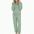 thumbnail image 2 of Towmus Sweatsuits for Women Oversized Quarter Zip Pullover Womens Set 2 Piece Outfits Casual Jogger Pants Lounge Sets Tracksuits with Pockets, Green, 4XL, 2 of 5