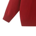 thumbnail image 6 of Womens Oversized Sweaters Ribbed Knit Details Soft Knit Pullover Long Sleeve Tops Casual Fall Crewneck Sweatshirts (3XL, Red), 6 of 6