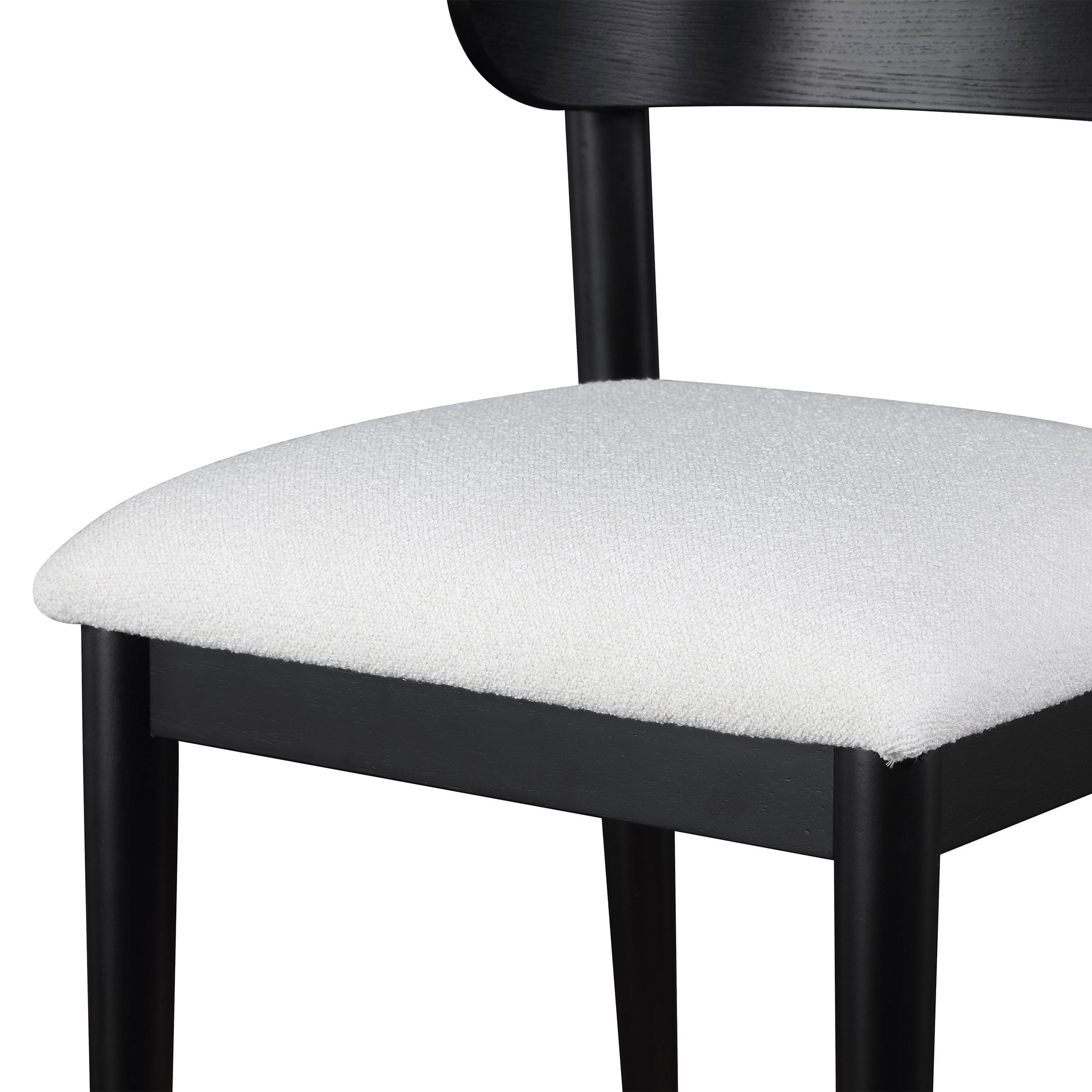 Beautiful Drew Dining Room Chair by Drew Barrymore, Rich Black Finish, 2 Pack