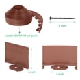 thumbnail image 3 of 4inch x 50ft Landscape Edging Border with 75 Spikes, Garden Edging Lawn Border Kit, Plastic Edging Border Flexible for Garden Flower Beds Lawn Yard Pathway Paver Edging (Brown), 3 of 7