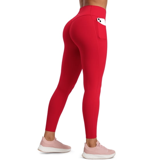 CRZ YOGA Secretsculpt Butterlift Workout Leggings Pockets 25" No Front Seam High Waist Womens Yoga Pants Scrunch Butt