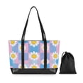 thumbnail image 7 of FORMRS Canvas Laptop Tote Bag for Women with 15.6" Computer Compartments Shoulder Handbag, Playful Daisy, 7 of 7