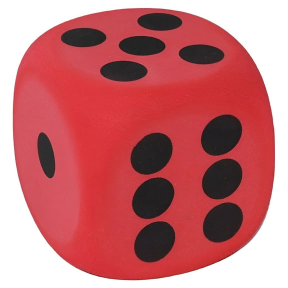 BESTSKY Large Foam Dice Color Foam Dice 3.15 Inches Big Dice for Building Educational Math Teaching Pastime Party,6 Foam Dice Anxiety Dice for Stress,Red