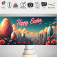 thumbnail image 4 of LUUFILx Glowing Happy Easter Banner with Bunny Element Easter Party Decoration Background Backdrop, 4 of 7