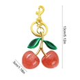 thumbnail image 3 of Llavero Colgante de Aleación con Forma de Cereza - Diseño de Cereza de Resina con Hebilla de Resorte, Colgante Rojo o Rosa para Bolso y Mochila, Regalo para Cumpleaños, Navidad y Acción de Gracias, 3 of 6