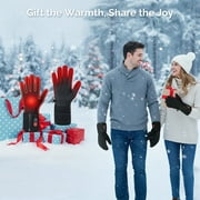 SAVIOR HEAT Upgraded Heated Glove Liners for Men & Women, Thin Rechargeable Gloves with Graphene Heating, Touchscreen Compatible, Fast Charge Warmth for Winter Sports & Outdoor Use