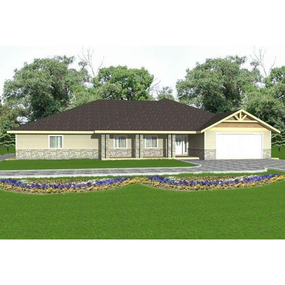 001-2146: Northwest Craftsman 3 Bed, 2 Bath Luxury Home Plan, 3303 Sq Ft: Full Blueprints with License to Build by Home Plan Marketplace - Lesuto