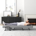 thumbnail image 4 of Sofá cama Convertible Costway Silla de Dormir Individual Gris claro, 4 of 9