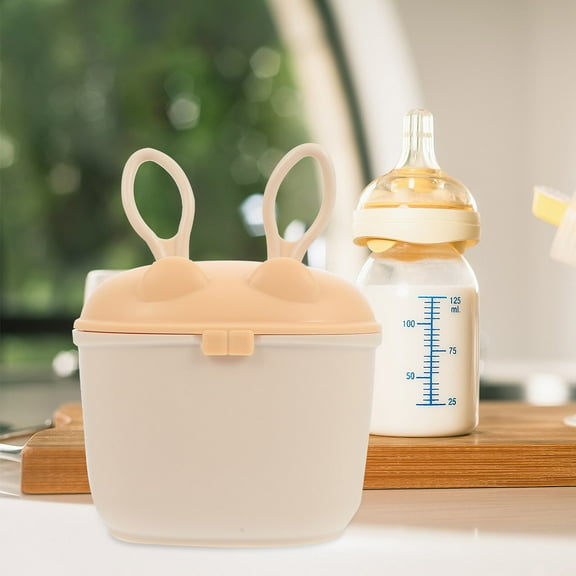 HAKIDZEL Formula Container Box Yellow 1Pack Easy Feeding 5.1X4.3X3.5in