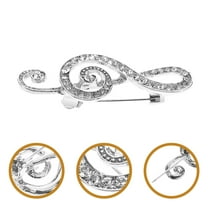 MUSEYA 1Pack Musical Instrument Lapel Pin Fashion Accessory In Silver For Formal Events And Performances