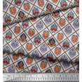 thumbnail image 2 of Soimoi Rayon Crepe Fabric Geometric & Art African Print Fabric by Yard 46 Inch Wide, 2 of 3