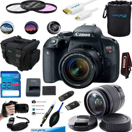 Deal-Expo Canon EOS Rebel T7i DSLR Camera with 18-55mm Lens Accessories Bundle
