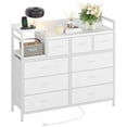 thumbnail image 1 of 9-Drawer Dresser with Power Outlets, Metal Frame & Fabric Drawers, 1 of 2