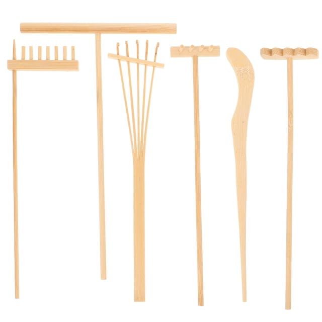 MIANGASTORE Zen Garden Rake Tool Set Sand Rake Push Drawing Pen Landscape Decoration Desktop Decor Accessories 1 Set 6