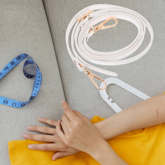 WRITWAA Adjustable White PU Handbag Strap for Crossbody and Bags, and Comfortable