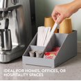 thumbnail image 2 of Navaris Coffee Station Organizer 4 Compartments - Coffee Organizer Station for Sugar, Creamer, Cup, Tea - Coffee Bar Organizer for Office and Kitchen Countertop Organization, 2 of 6
