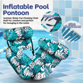thumbnail image 3 of Pool Floats Chairs Adult,Inflatable Pool Lounge,Plant Pattern Floating Mat Hammock,Blow Up Water Chairs Noodles Rafts A,1 x Pool Wave Pool Floats Chairs,Blue, 3 of 6