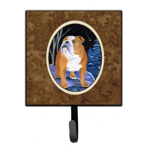 Carolines Treasures SS8405SH4 Starry Night English Bulldog Leash or Key Holder 7Hx4.25W multicolor