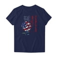 thumbnail image 4 of Mareep T-shirt Femme P-3TG Longueur Épaule T-shirt à Manches Courtes Col Rond Imprimé Lettre, 4 of 4