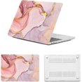 thumbnail image 1 of Protective Case for MacBook Air 11 inch 2015 2014 2013 2012 2011 2010 A1465 A1370,Plastic Pattern Design Laptop Cover for Hard Shell MacBook Air 11 inch Case,Pink Gold Marble, 1 of 7