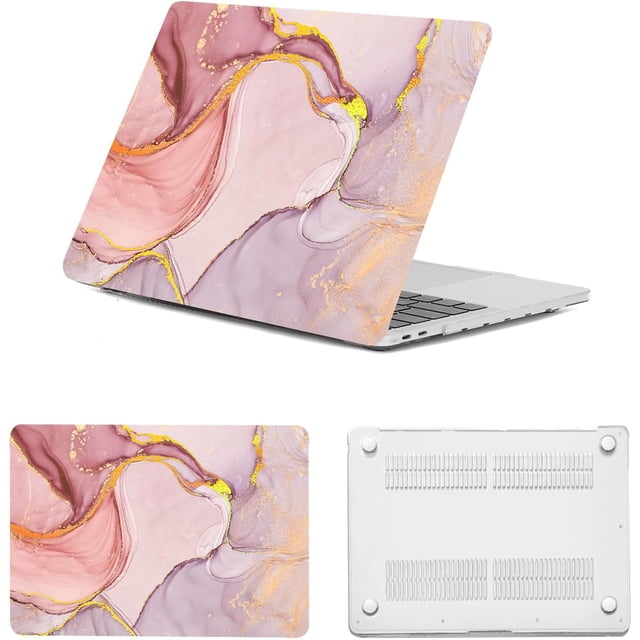 Protective Case for MacBook Air 11 inch 2015 2014 2013 2012 2011 2010 A1465 A1370,Plastic Pattern Design Laptop Cover for Hard Shell MacBook Air 11 inch Case,Pink Gold Marble