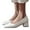 White, variant on Oyedens Dress Shoe for Women Ladies Square Toe Leather Block Mid Heels Work Wedding Pump Shoes