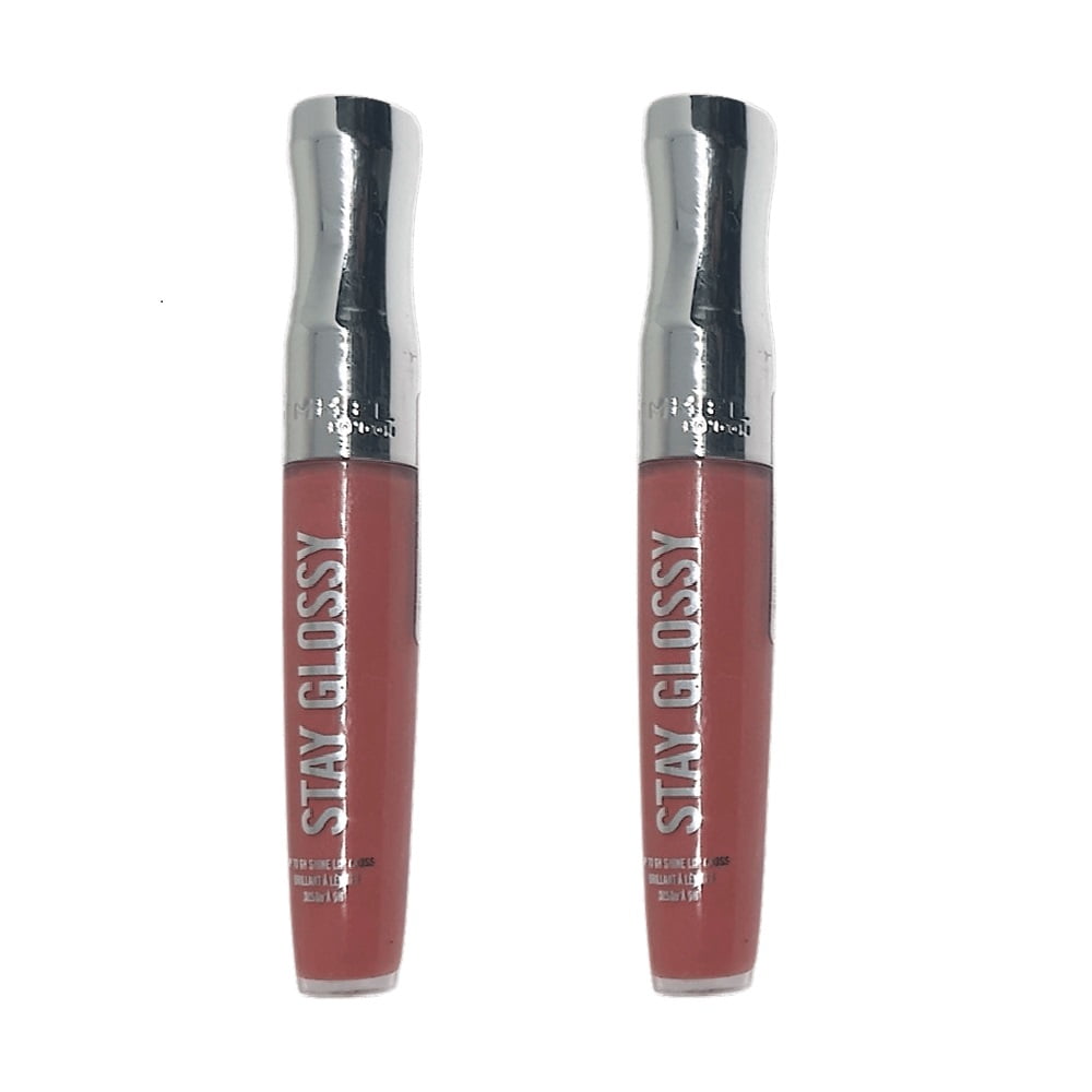 Pack of 2 Rimmel London Stay Glossy 6HR Lip Gloss, Sippin 135