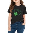 thumbnail image 4 of Cethrio Girls Cotton T-shirts, Graphic Short Sleeve Party Casual St Patrick's Day Tops Black Size 5T, 4 of 4